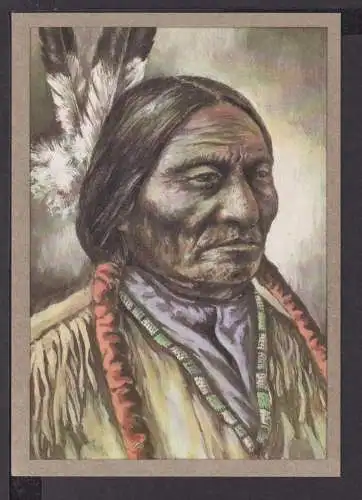 Ansichtskarte Indianer Häuptling Sitting Bull 1880