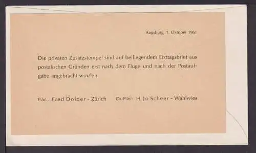 Flugpost Ballon Bund Brief 369-372 Wohlfahrt als FDC Bonn Kinderdorf Wahlwies