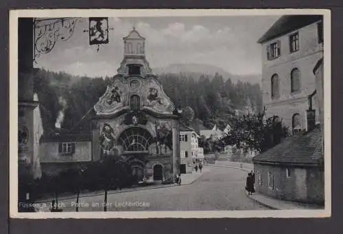 Ansichtskarte Füssen am Lech Bayern Lechbrücke