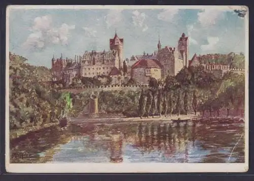 Ansichtskarte Bernburg Saale Sachsen Anhalt Künstlerkarte nach Aquarell Johs.