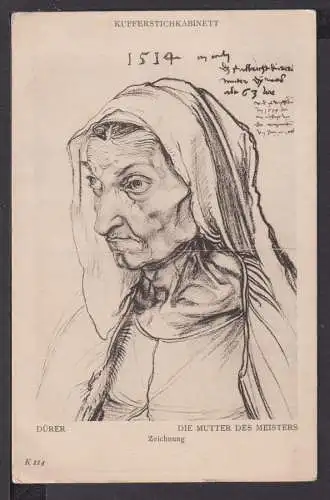 Ansichtskarte Künstler Albrecht Dürer Die Mutter des Meisters 1514