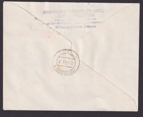 DDR R Brief EF 260 Philatelie Leipzig n. Dessau Sonder R Zettel DEBRIA Kat 65,00