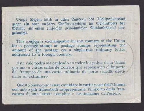 Düsseldorf Int. Antwortschein Deutsches Reich 30 Reichspfennig