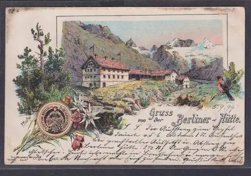 Litho Künstler Ansichtskarte sign. Mucha Österreich Mayrhofen seltener