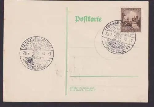 Deutsches Reich Postkarte Grainau Zugspitzbahn SST ungelaufen