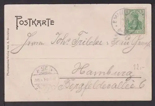 Ansichtskarte Emmelsbüll 1904 Hamburg