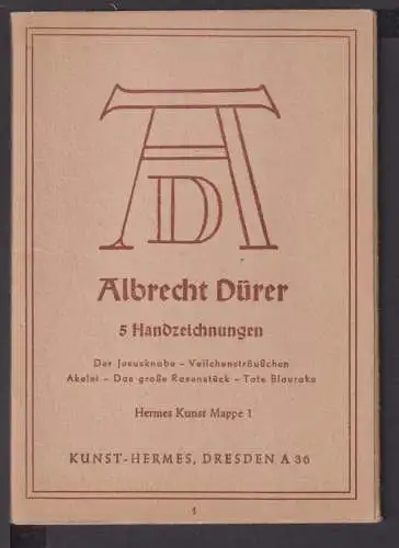 Ansichtskarte Albrecht Dürer Kunstmappe 5 Karten Handzeichnungen