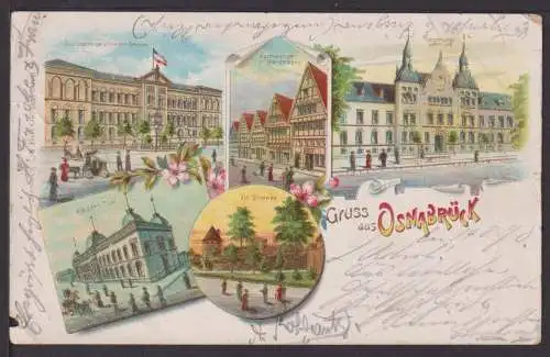 Ansichtskarte Osnabrück Bielefeld Litho 1898 Deutsche Reichspost