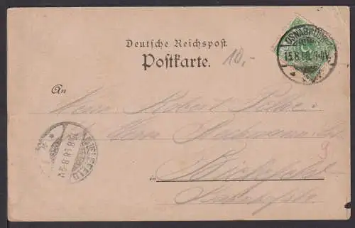 Ansichtskarte Osnabrück Bielefeld Litho 1898 Deutsche Reichspost