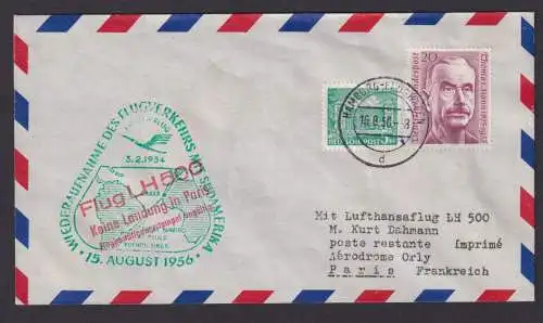 Flugpost Brief Air Mail Bund Berlin Bauten Lufthansa LH 500 toller Stempel plus