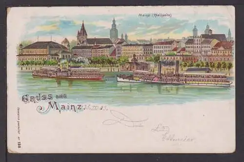 Litho Ansichtskarte Mainz Rheinland-Pfalz 1903 Altdorf Nürnberg Bayern