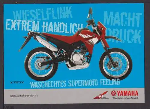 Ansichtskarte Motorrad Reklame Yamaha XT125X Wieselflink Extrem handlich