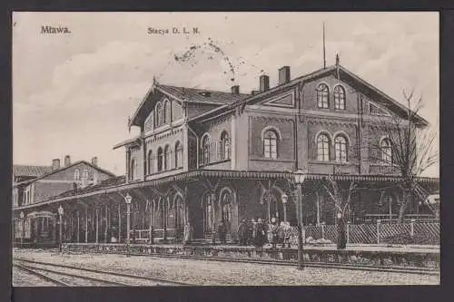 Ansichtskarte Mlawa Masowien Polen Bahnhof 1915 Berlin Wilmersdorf