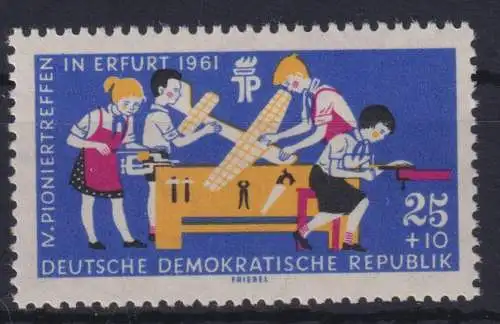 DDR 829 Pioniertreffen Wasserzeichen Y Luxus postfrisch MNH Kat.-Wert 35,00