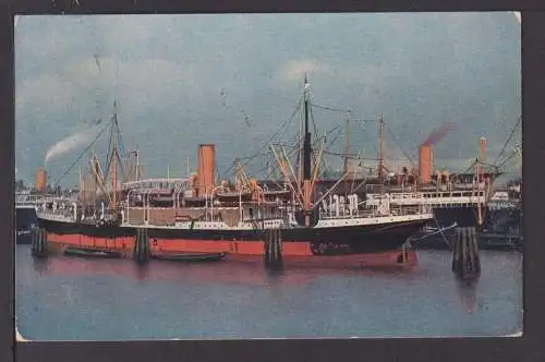 Ansichtskarte Schiffe Schifffahrt Marine Hamburg Hafen 1913 Zürich Schweiz