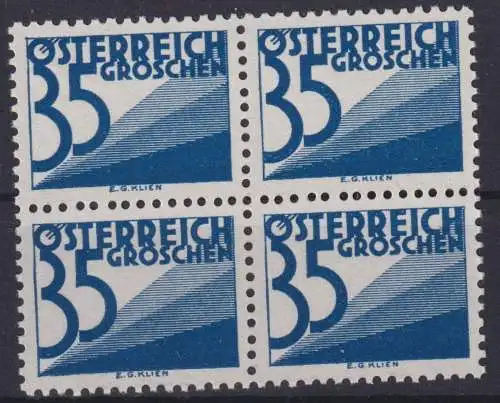 Österreich P 151 Portomarke 35 Gr. Viererblock Luxus postfrisch Kat. 68,00++