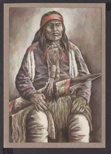 Ansichtskarte Indianer Apachen Krieger 1880