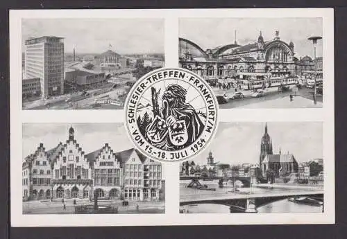 Ansichtskarte Frankfurt Hessen Schlesier Treffen 1954