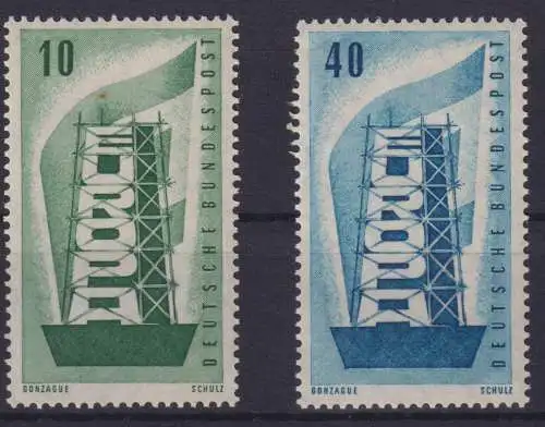 Bund 241-242 Europa Cept Ausgabe 1956 Luxus postfrisch MNH KatWert 10,00