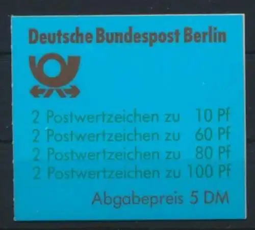 Berlin Markenheftchen 15 oZ Sehenswürdigkeiten 1989 Luxus gestempelt Kat. 120,00