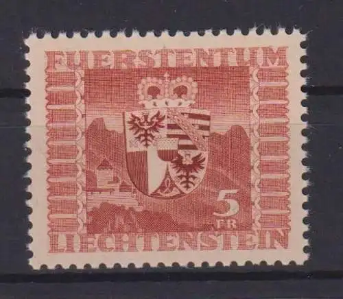 Liechtenstein 252 Wappen Ausgabe 1947 tadellos postfrisch Kat.-wert 44,00