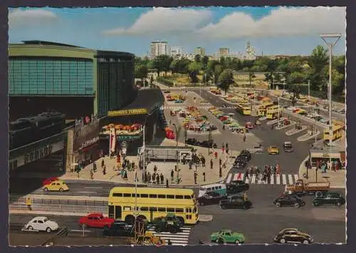 Berlin Ansichtskarte Autos Automobil Oldtimer Bus VW Käfer Volvo u.a Bahnhof Zoo