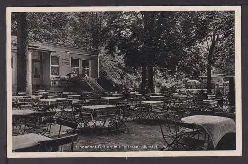 Ansichtskarte Münster NRW Gaststätten und Kaffeebetriebe Zoo und Lindenhoff