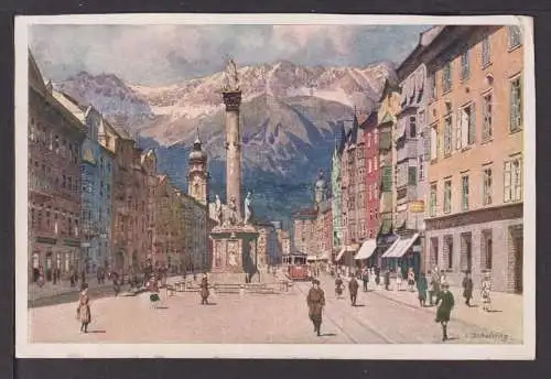 Ansichtskarte Künstler L Scheiring Innsbruck Österreich Maria Theresienstraße