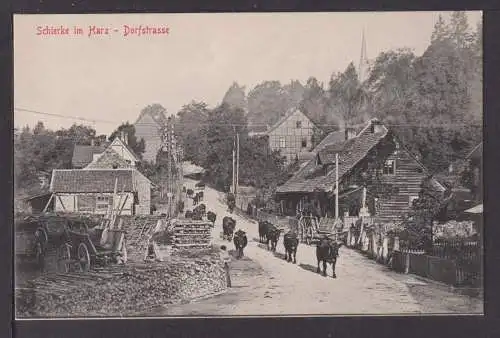 Ansichtskarte Schierke Harz Sachsen-Anhalt Dorfstrasse