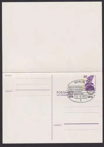 Briefmarken Berlin Ganzsache 20 Pfg. Unfallverhütung F/A SST Berlin 12 Marine