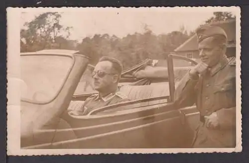 Ansichtskarte Soldaten mit Kabriolet 1941 Auto Oldtimer Wesel NRW II. Weltkrieg