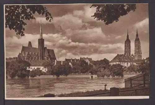 Ansichtskarte Breslau Ostgebiete Schlesien Kreuzkirche und Dom Feldpostkarte