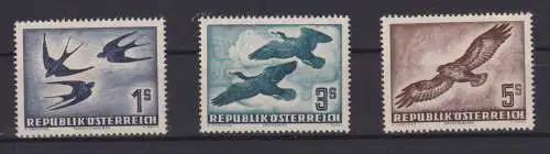 Flugpost Österreich Vögel 984-986 Luxus postfrisch MNH 1953 KatWert 240,00