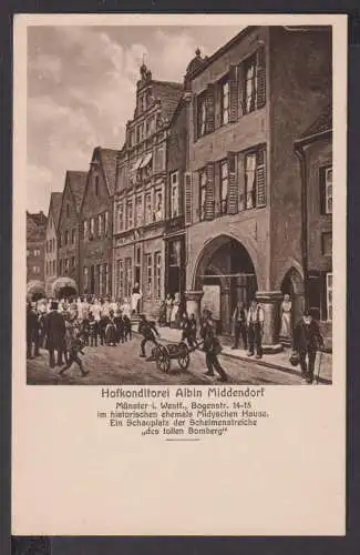 Ansichtskarte Münster i.W. NRW Hofkonditorei Albin Middendorf