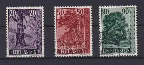 Liechtenstein 377-379 Bäume Sträucher tadellos gestempelt KatWert 16,00