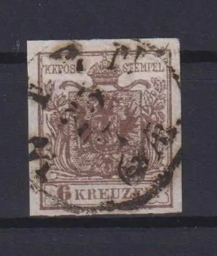 Briefmarken Österreich 4 6 Kreuzer braun Kaiserreich Ausgabe 1850 Wappen