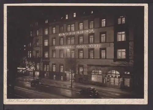 Ansichtskarte Münster NRW Reklame Hotel Kaiserhof Detmold Auto Oldtimer