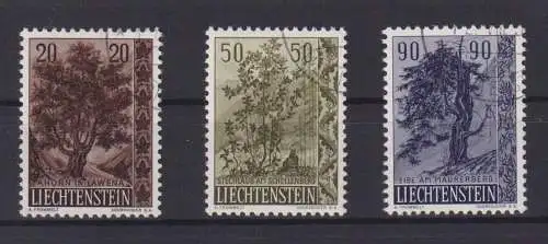 Liechtenstein 371-373 Einheimische Bäume + Sträucher tadellos KatWert 16,00