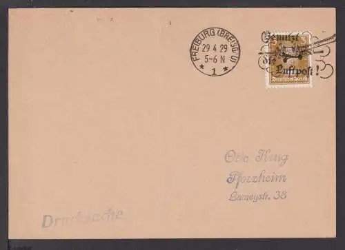 Flugpost airmail Deutsches Reich Goethe MaschSST Freiburg Benutzt Luftpost PK