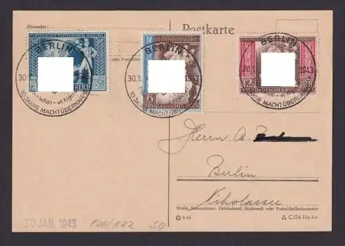 Deutsches Reich Postkarte Berlin SST 10 Jahre Machtübernahme