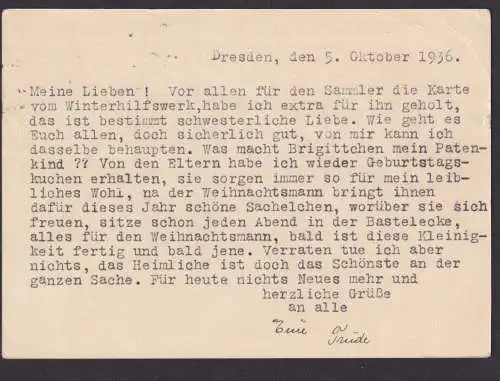 Dresden Sachsen Deutsches Reich Ganzsache 1000km Autobahn 133-1936 Maschinen