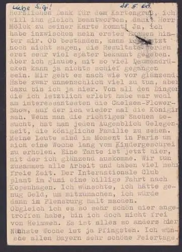 Buckinghamshire England Bund Ganzsache Heuss P 40 A Flensburg Mürwick Schleswig