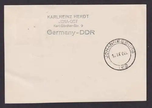 Flugpost Brief Air Mail DDR GAA Ganzsachenausschnitt Pieck gute Destination