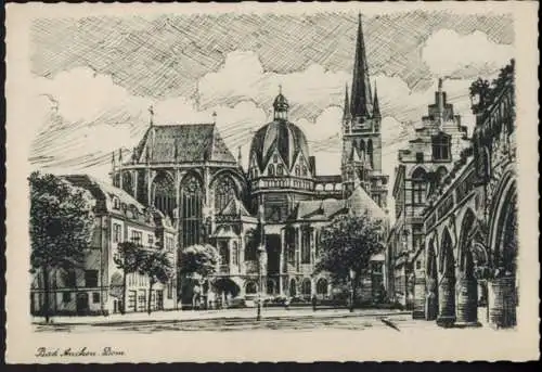 Ansichtskarte Aachen Dom NRW