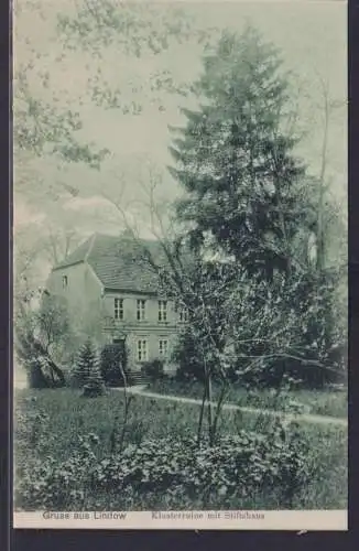 Ansichtskarte Lindow Klosterruine Stiftshaus Landschaft Brandenburg