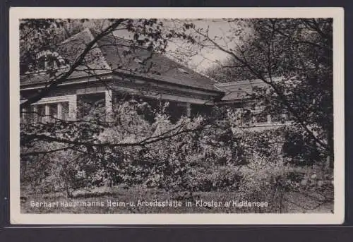 Ansichtskarte Hiddensee Mecklenburg Vorpommern Gerhard Hauptmann Dramatiker