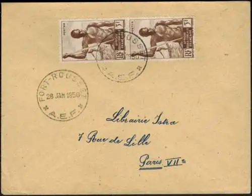 Zentralafrika Owando Fort Rousse Kongo MEF 5 Fr. Fischfang Paris Frankreich 1950