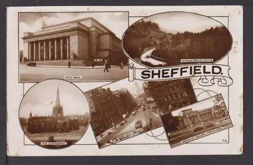 Ansichtskarte Sheffield Großbritannien 1956 Fakenham