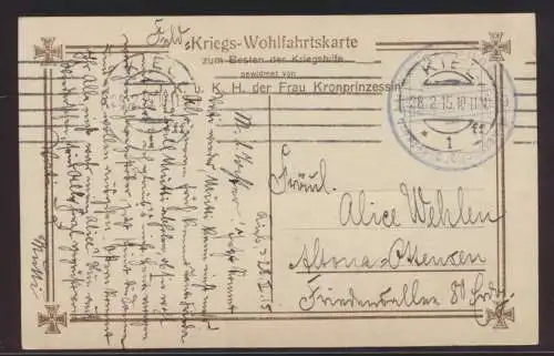 Ansichtskarte Söhne Kronprinzen Zum Besten der Kriegshilfe Feldpost Kiel mit bl.