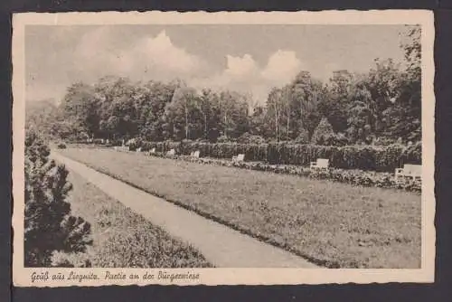 Ansichtskarte Liegnitz Ostgebiete Schlesien Bürgerwiese Feldpost 1943